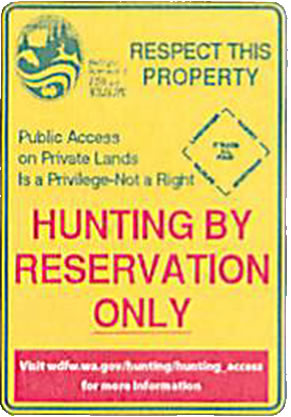 HUNTING BY RESERVATION ONLY