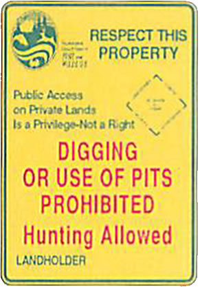 DIGGING OR USE OF PITS PROHIBITED